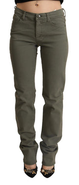 Ermanno Scervino Jeans Skinny Femme Grises Taille Basse en Coton