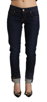 Acht Blue Low Waist Slim Fit Denim Jeans for Women