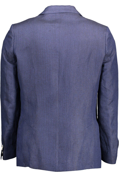Gant Elegant Blauwe Linnen Klassieke Jas