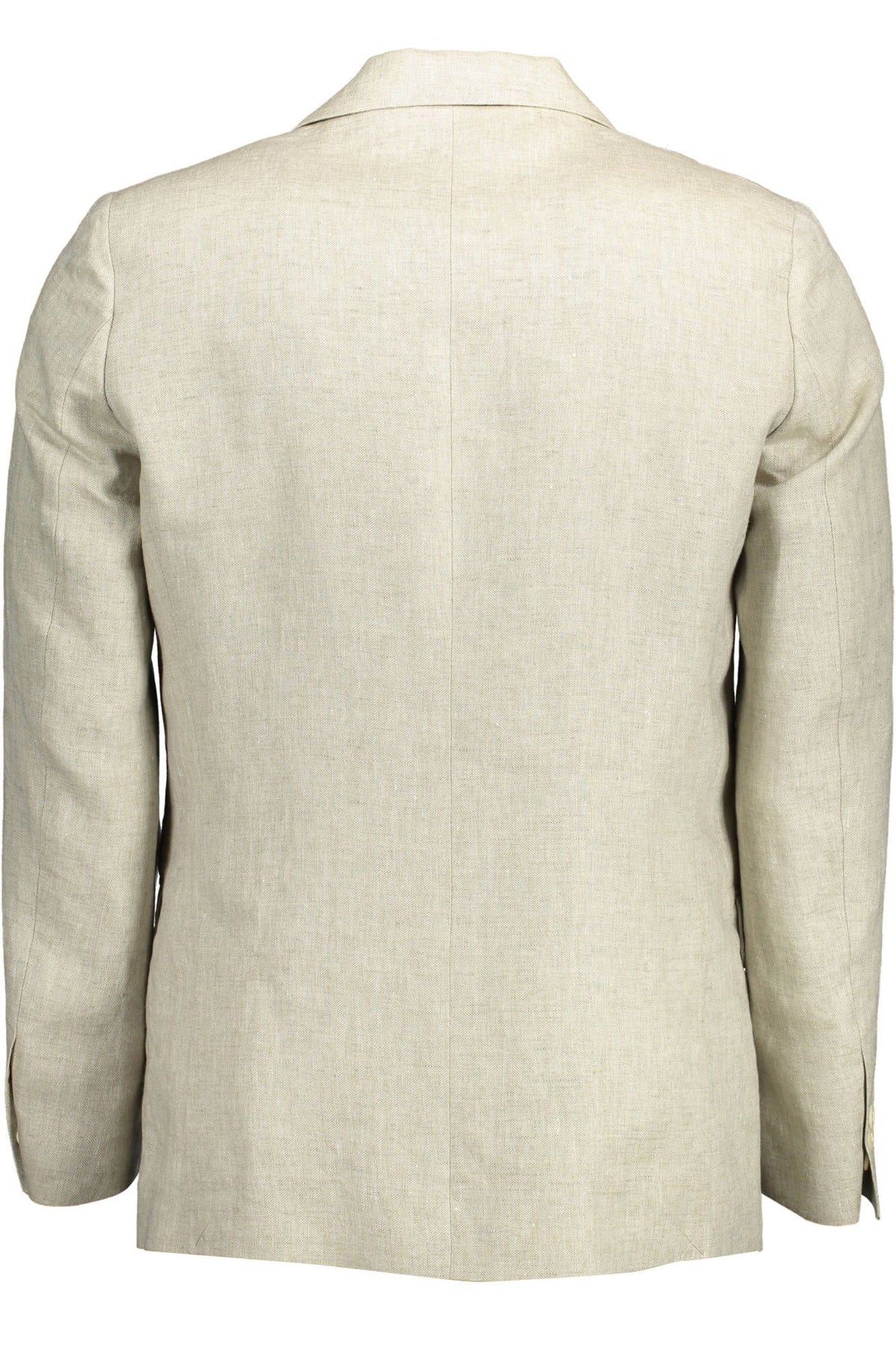 Veste classique en lin beige Gant avec détails logo