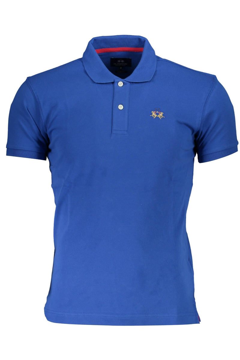 Polo La Martina à manches courtes, brodé, coupe ajustée, avec détails contrastés