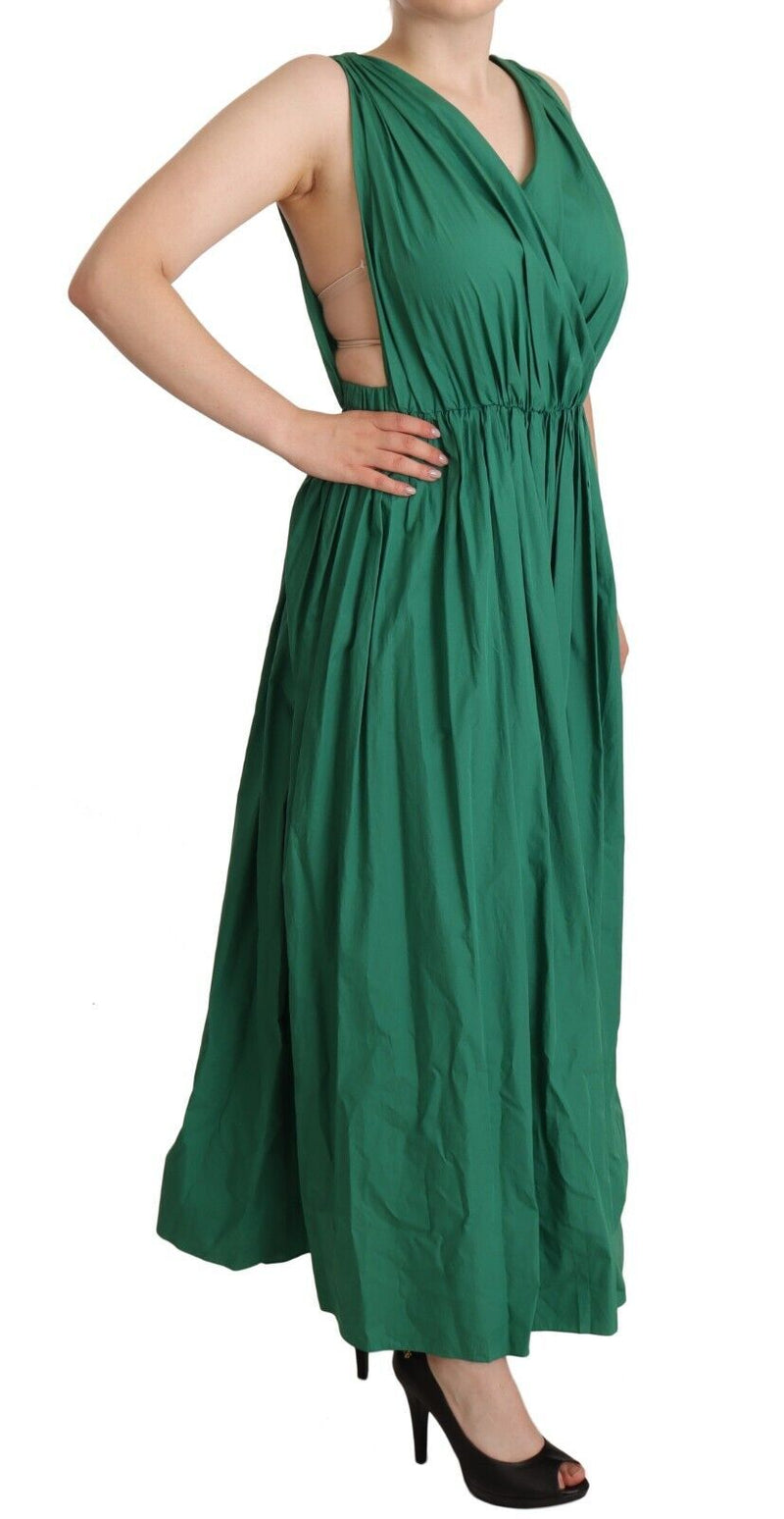 Robe sans manches en coton vert Dolce & Gabbana