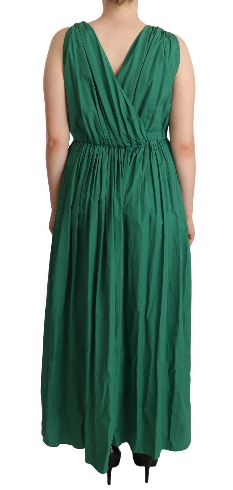 Robe sans manches en coton vert Dolce & Gabbana