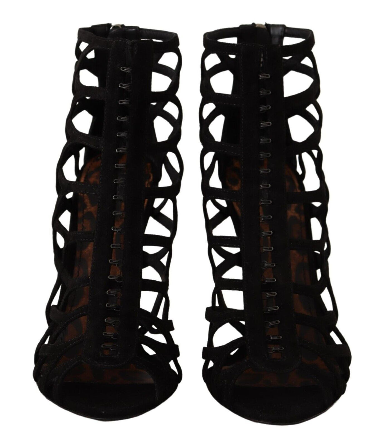 Dolce & Gabbana Bette Black Suede Stiletto Heels Sandals