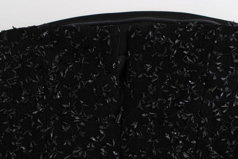 Robe fourreau bustier noire ornée Masha Ma