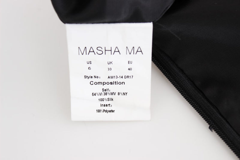 Robe fourreau bustier noire ornée Masha Ma