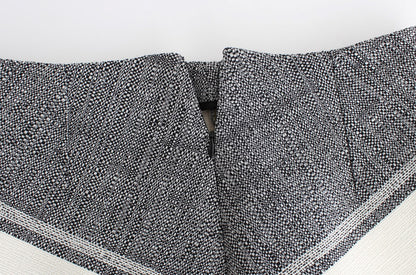 Crayon tailleur droit en cuir noir et gris Liza de Sachin & Babi