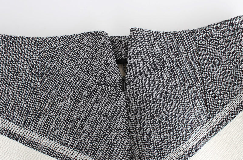 Jupe crayon droite en cuir Liza gris-noir Sachin & Babi