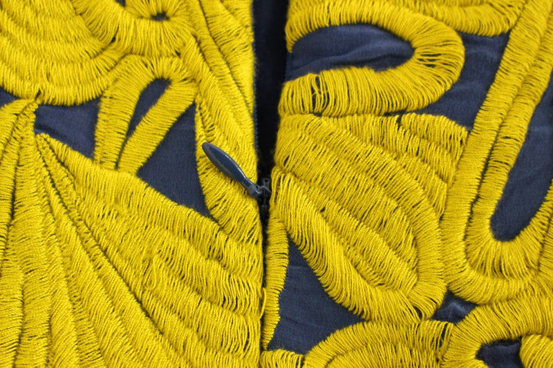 Robe mini trapueuse sans bretelles Sachin &amp; Babi bleu et jaune