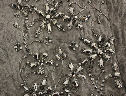 Jupe noire en cristal faite à la main, au-dessus du genou, Dolce & Gabbana