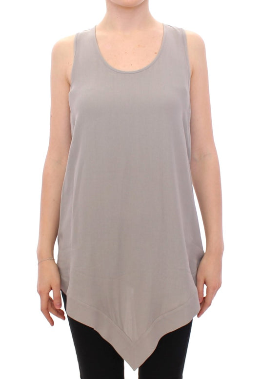 Comeforbreakfast Haut débardeur en viscose gris