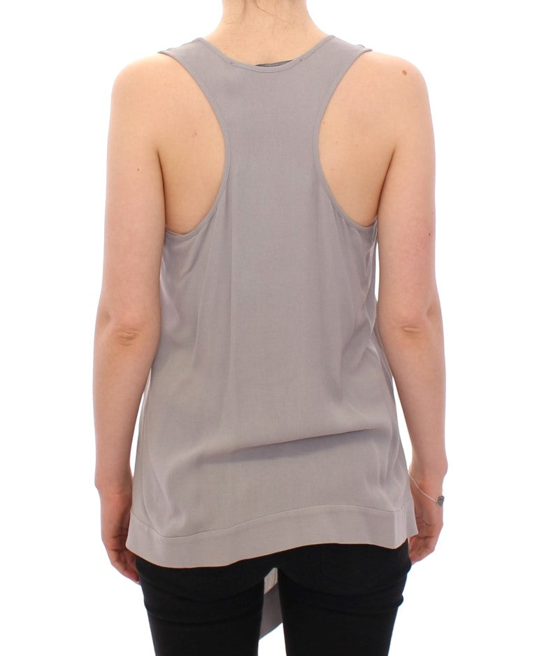 Haut sans manches chemisier Comeforbreakfast en viscose gris