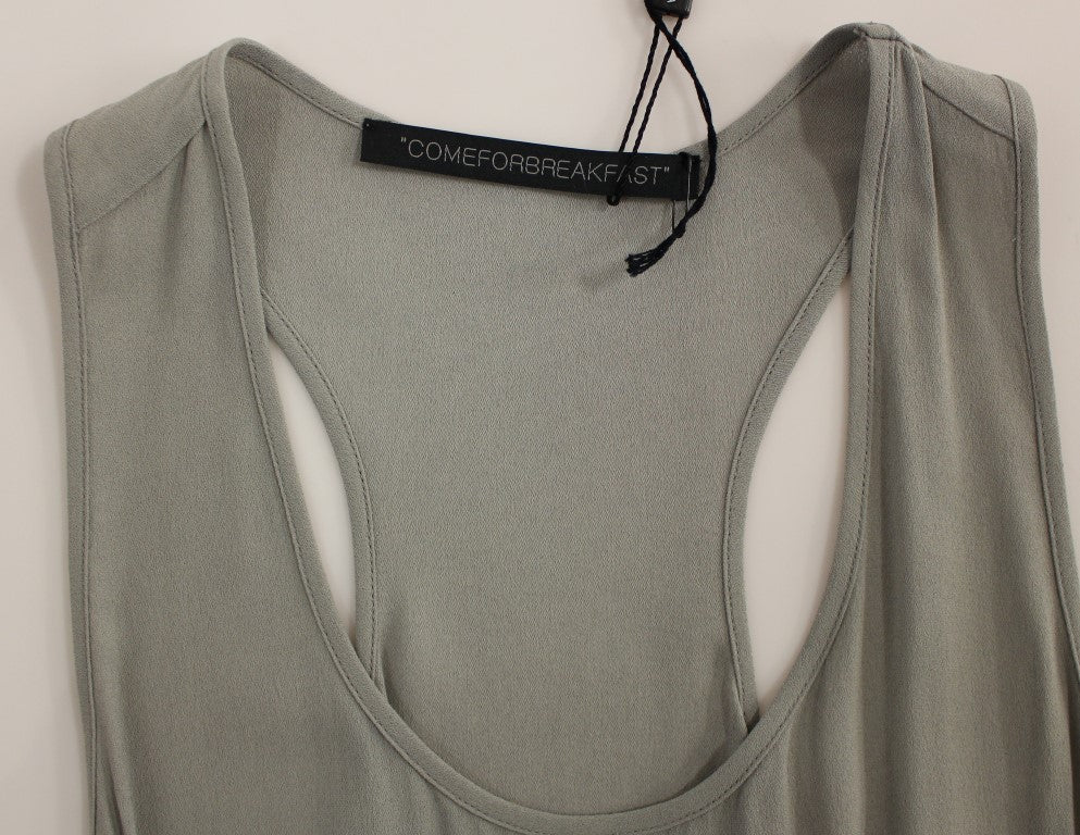 Comeforbreakfast Haut débardeur en viscose gris