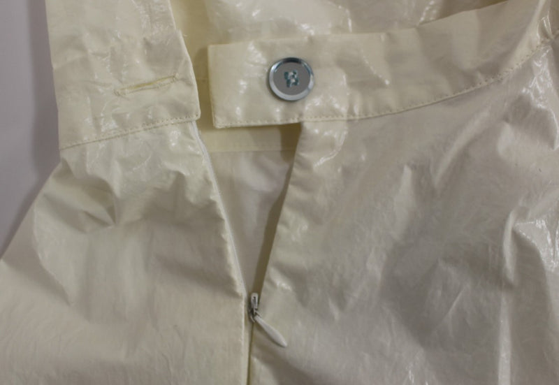 Liccia Florio Robe de thé blanche à col halter, longueur genou