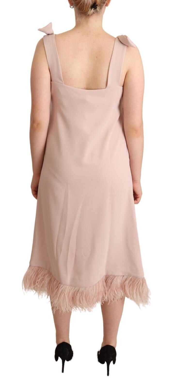 Robe Midi Sans Manches en Polyester Rose P.A.R.O.S.H.