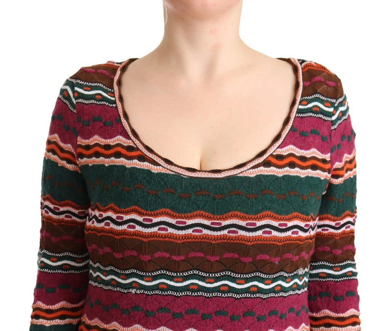 Robe Maxi Missoni en Laine Tricotée Multicolore