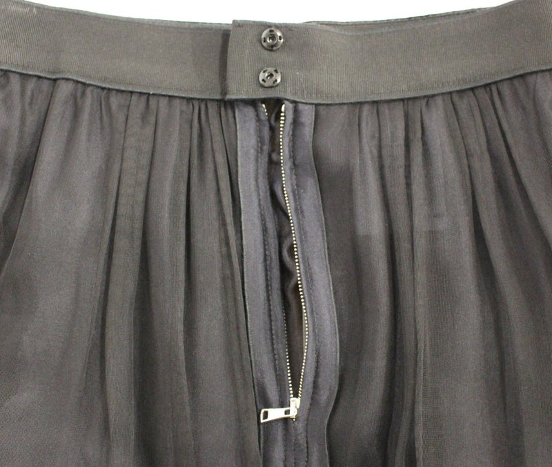 Jupe en soie noire transparente au-dessus des genoux de Dolce &amp; Gabbana