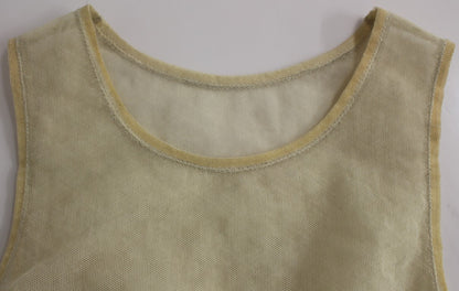 Haut débardeur en coton beige sans manches Dolce & Gabbana