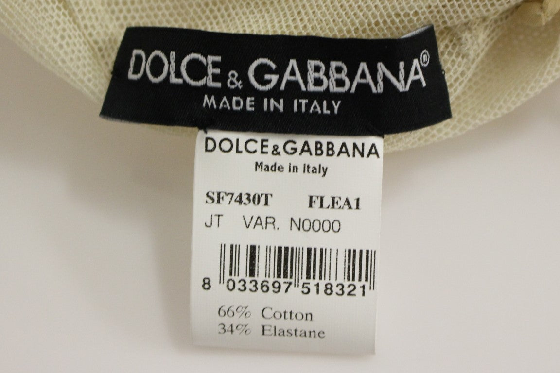 Haut débardeur en coton beige sans manches Dolce & Gabbana