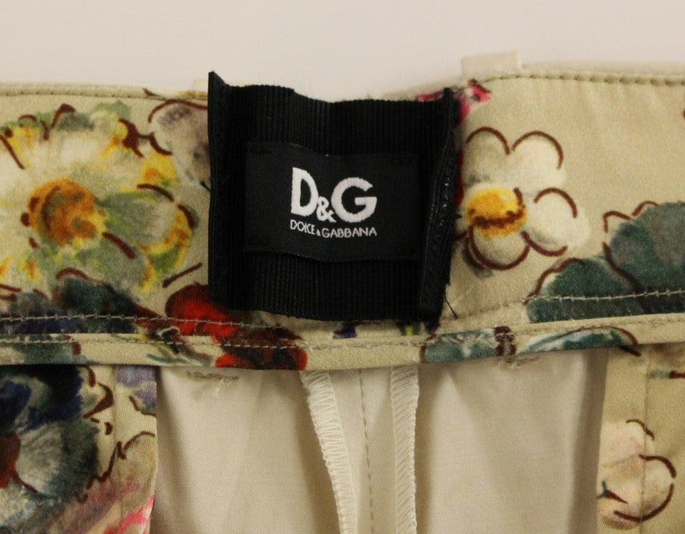Pantalon chino en coton beige Dolce &amp; Gabbana