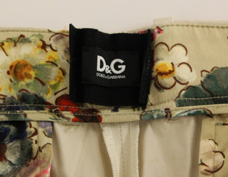 Pantalon chino en coton beige Dolce &amp; Gabbana