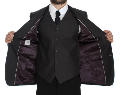 Dolce & Gabbana grijze, slim fit linnen blazerjas