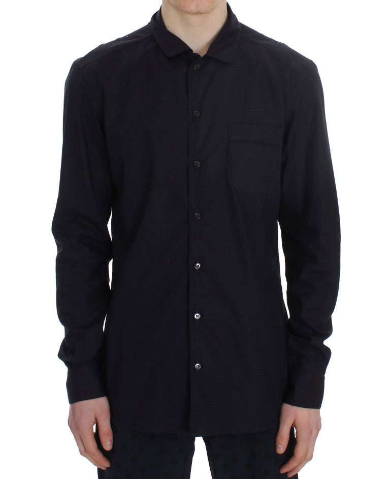 Chemise de pyjama en coton rayé violet de Dolce &amp; Gabbana