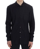 Chemise de pyjama en coton rayé violet de Dolce &amp; Gabbana