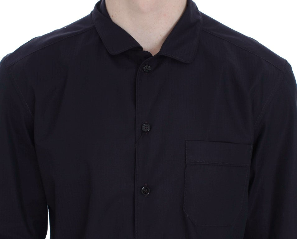 Chemise de pyjama en coton rayé violet de Dolce &amp; Gabbana