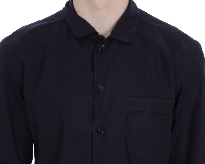 Chemise de pyjama en coton rayé violet de Dolce &amp; Gabbana