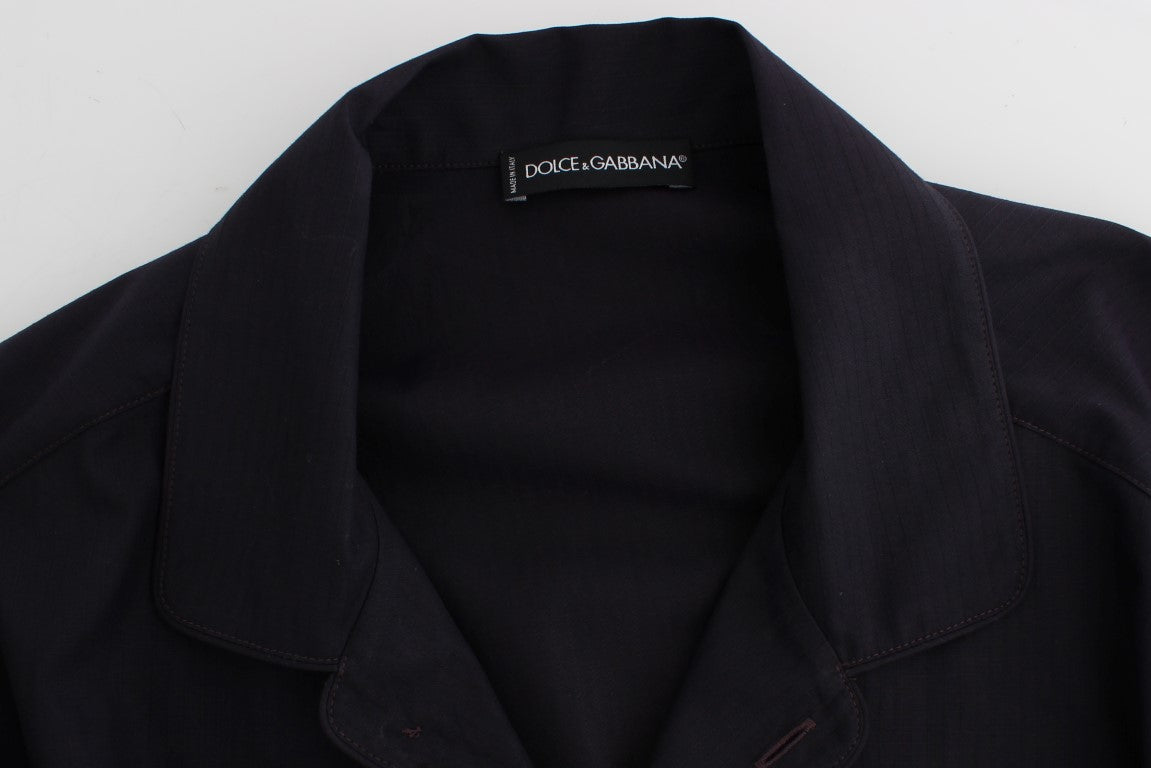 Chemise de pyjama en coton rayé violet de Dolce &amp; Gabbana