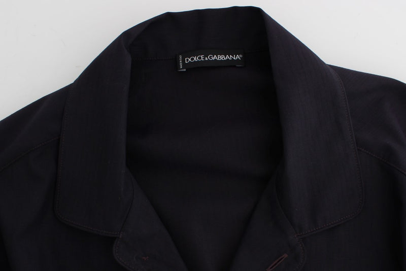 Chemise de pyjama en coton rayé violet de Dolce &amp; Gabbana