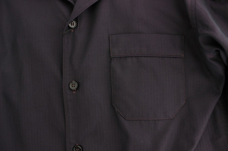 Chemise de pyjama en coton rayé violet de Dolce &amp; Gabbana