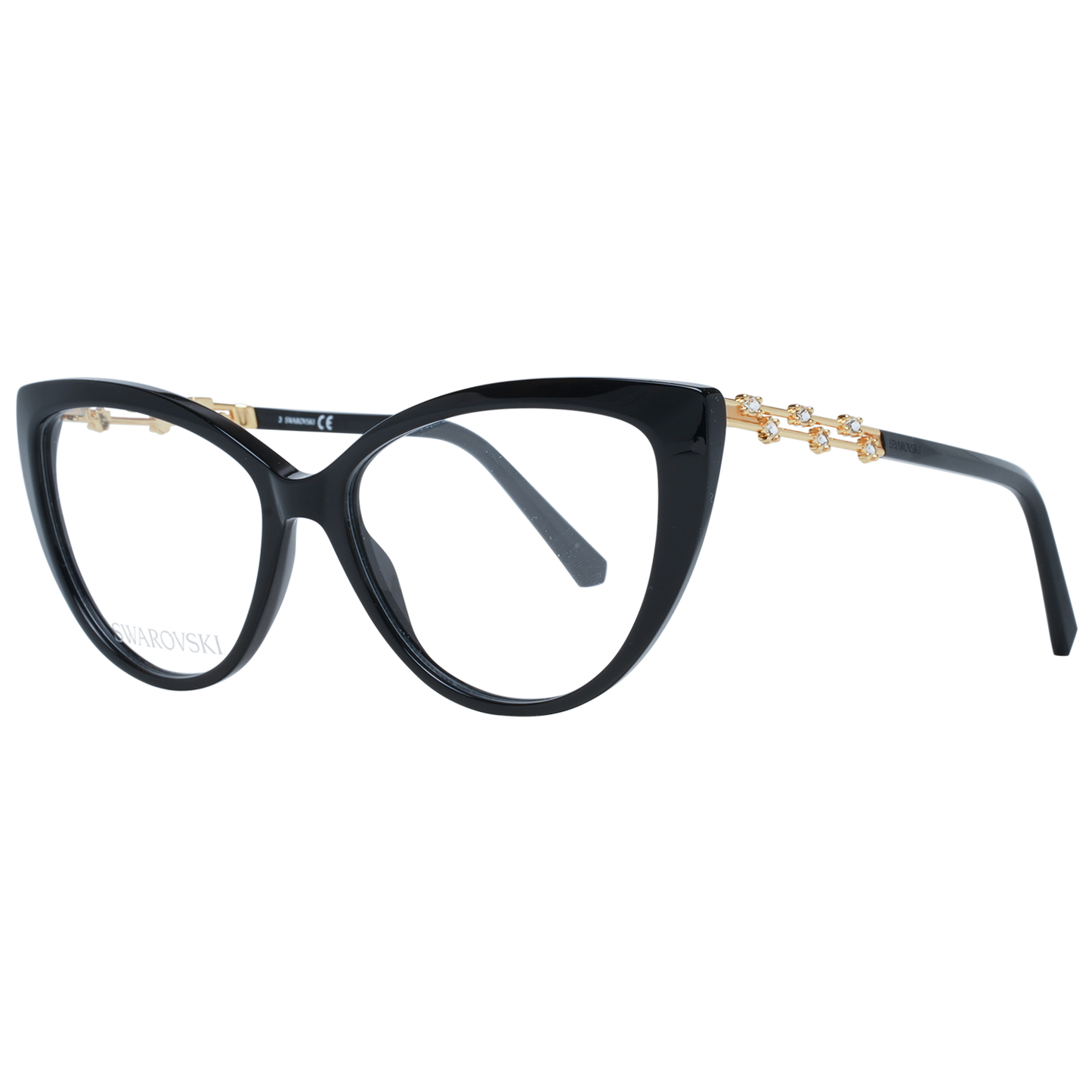 Swarovski Elegante Zwarte Cat Eye Designer Bril