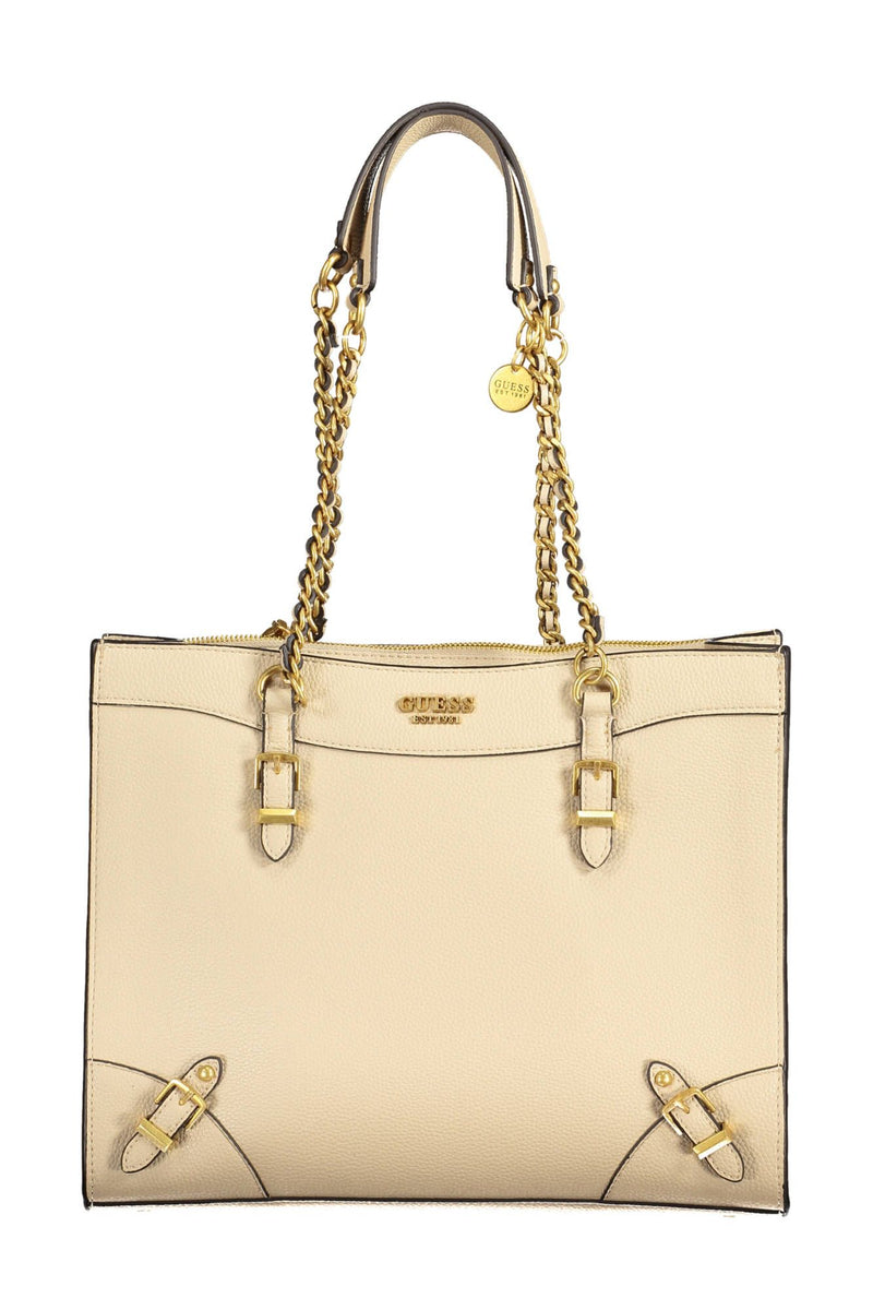Guess Jeans Sac à main en polyéthylène beige pour femmes