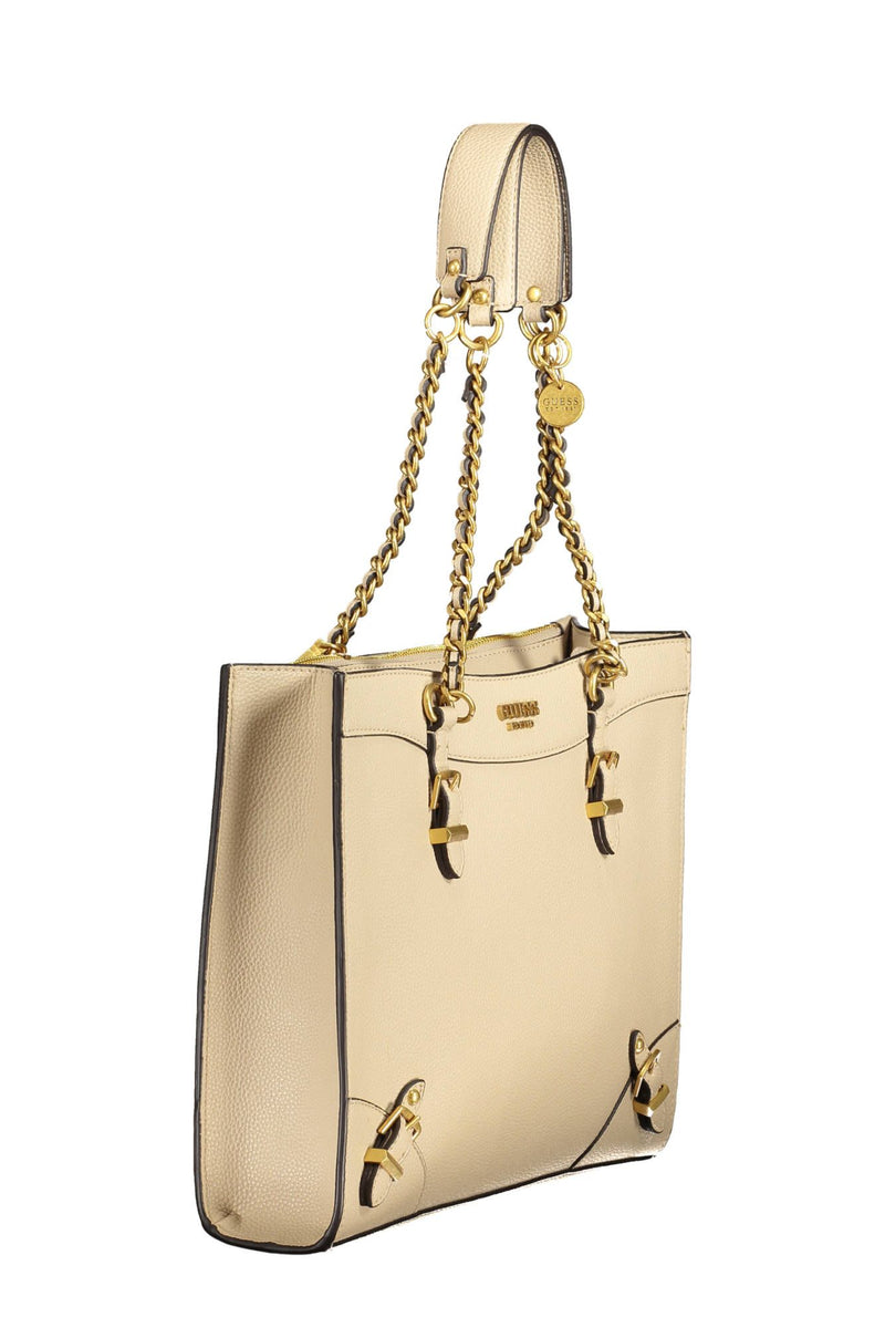 Guess Jeans Sac à main en polyéthylène beige pour femmes