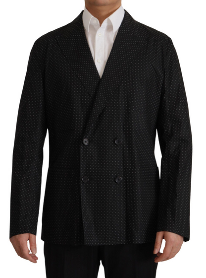 Blazer en coton noir à pois de Dolce & Gabbana