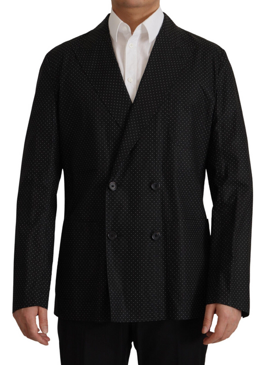 Blazer en coton noir à pois de Dolce & Gabbana