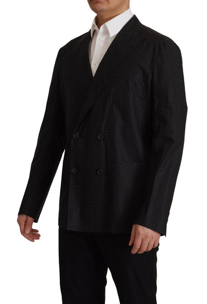 Blazer en coton noir à pois de Dolce & Gabbana