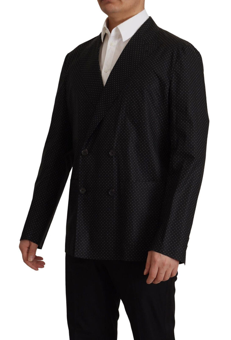 Blazer en coton noir à pois de Dolce &amp; Gabbana