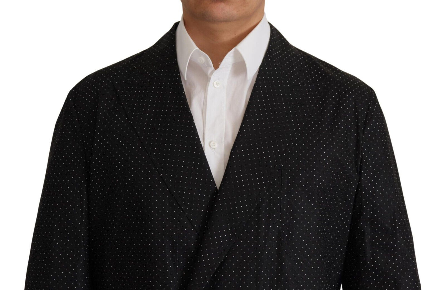 Blazer en coton noir à pois de Dolce & Gabbana