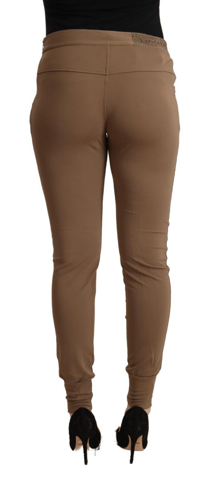 Pantalon Slim Tapered Scervino Street en Viscose Marron