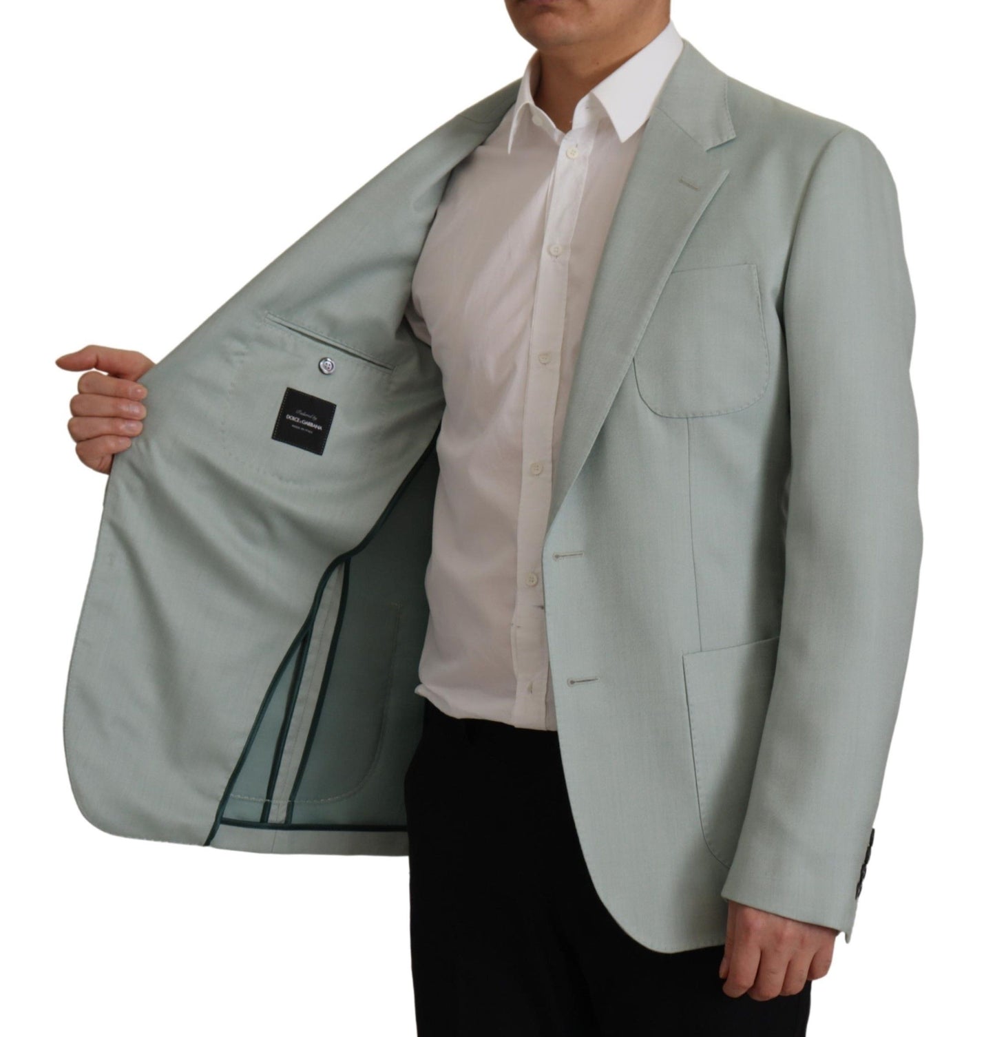 Blazer en cachemire et soie vert clair de Dolce & Gabbana