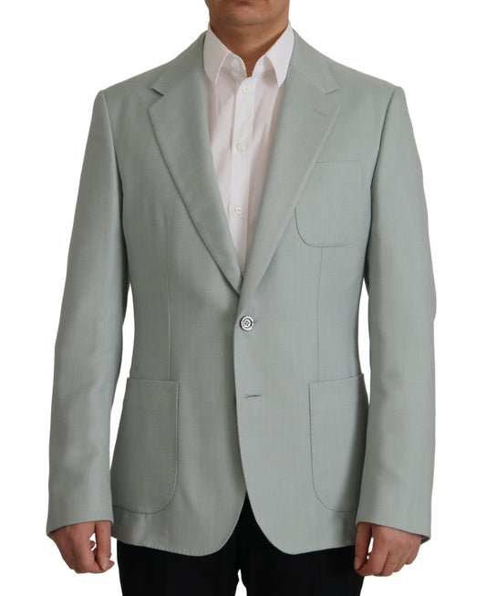 Blazer en cachemire et soie vert clair de Dolce & Gabbana