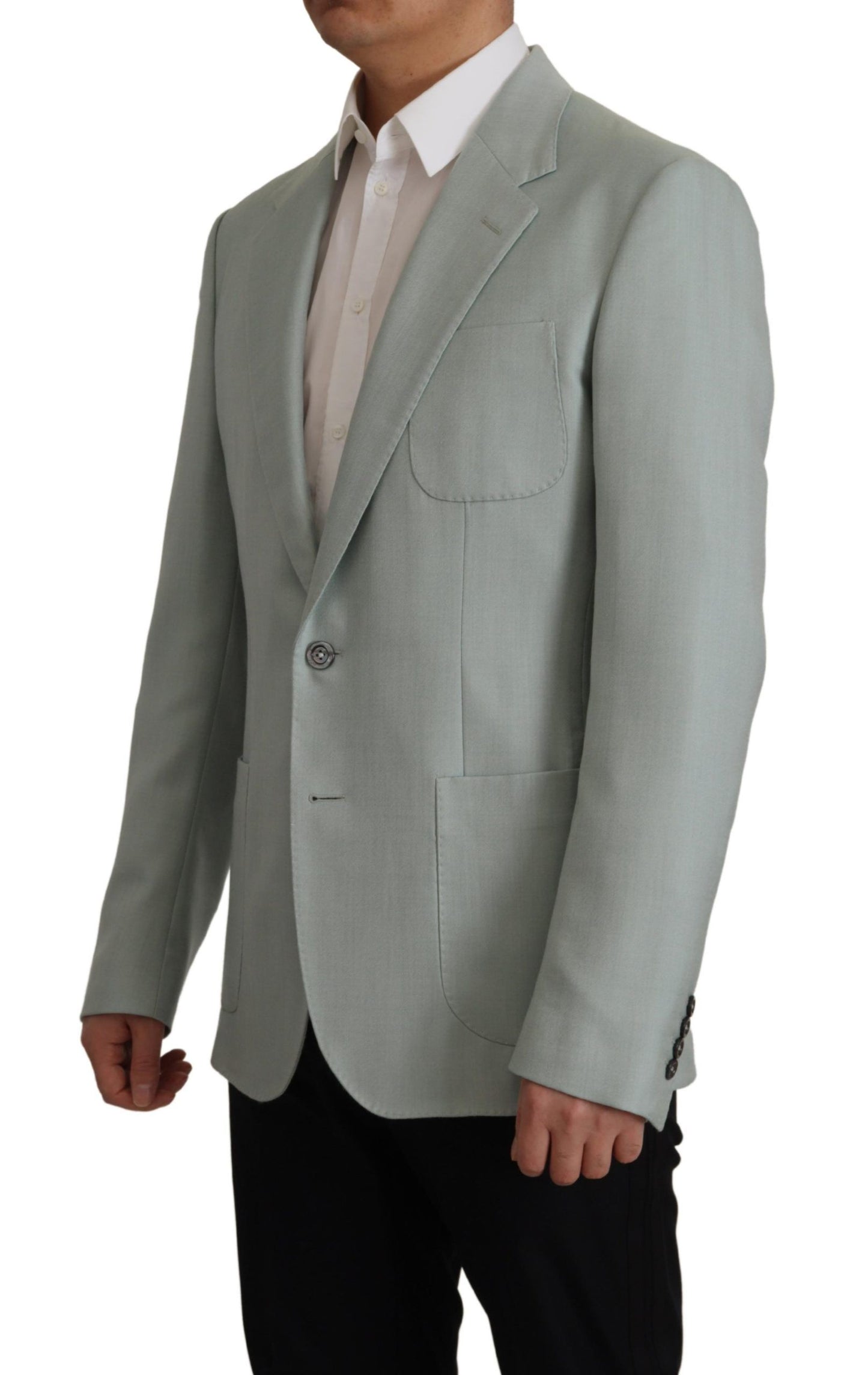 Blazer en cachemire et soie vert clair de Dolce & Gabbana