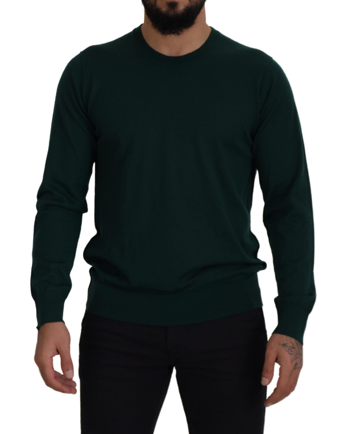 Pull en cachemire vert à col rond de Dolce &amp; Gabbana