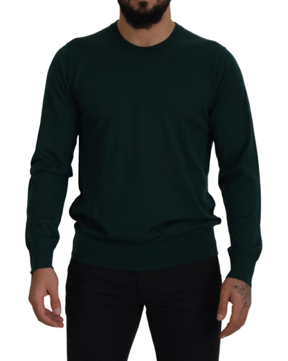 Pull en cachemire vert à col rond de Dolce & Gabbana