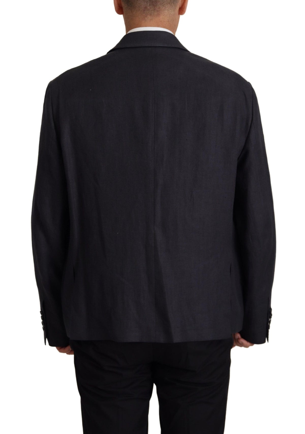 Veste de blazer formelle pour homme en lin bleu de Dolce &amp; Gabbana
