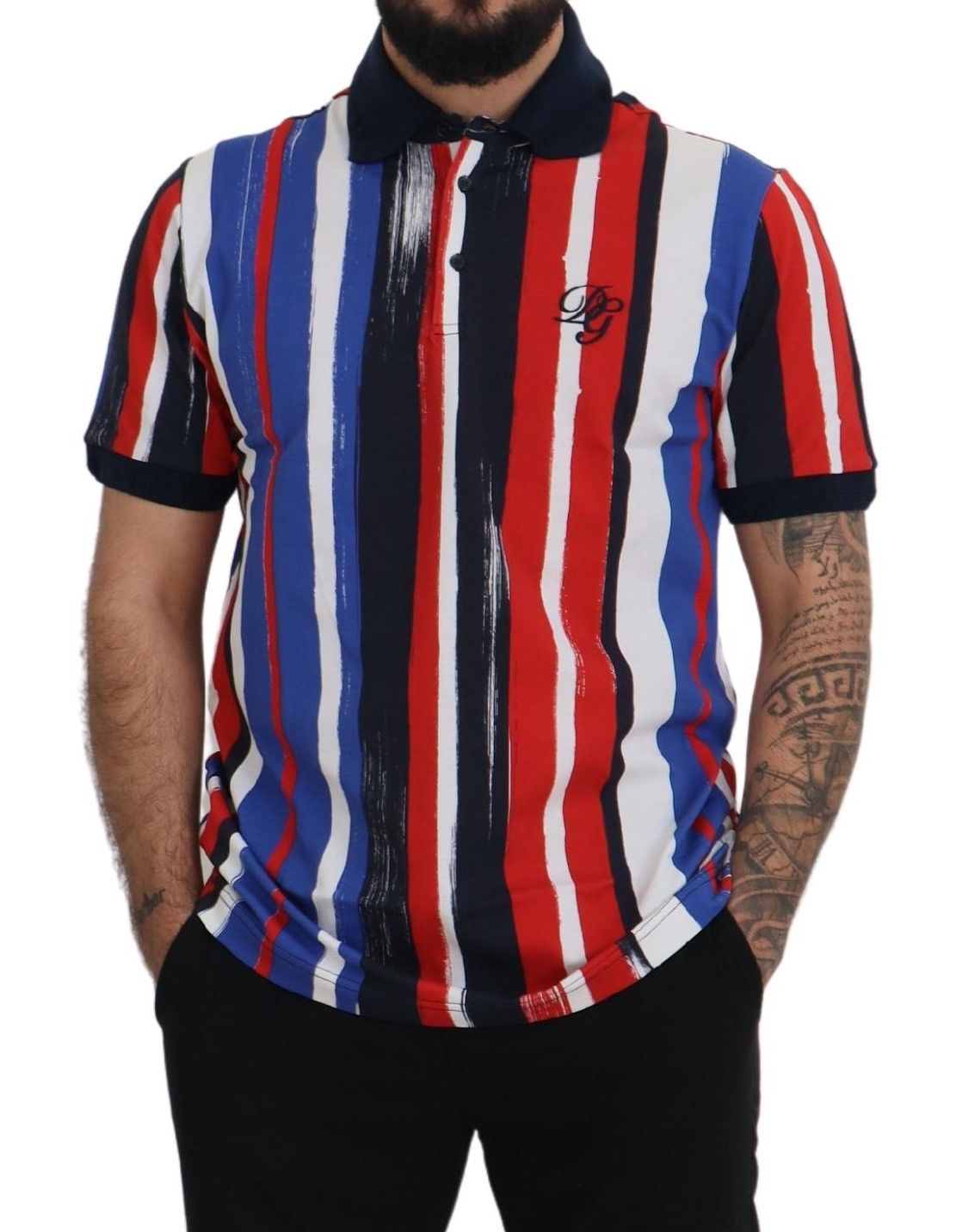 T-shirt polo en coton multicolore Dolce &amp; Gabbana