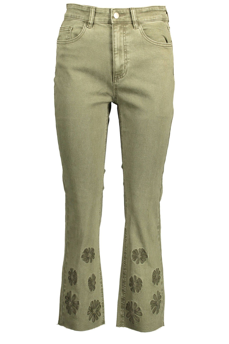 Desigual Green Cotton Women Jeans - Stylish & Comfortable